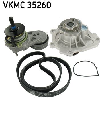 SKF Wasserpumpe + Keilrippenriemensatz (VKMC 35260) Thumbnail